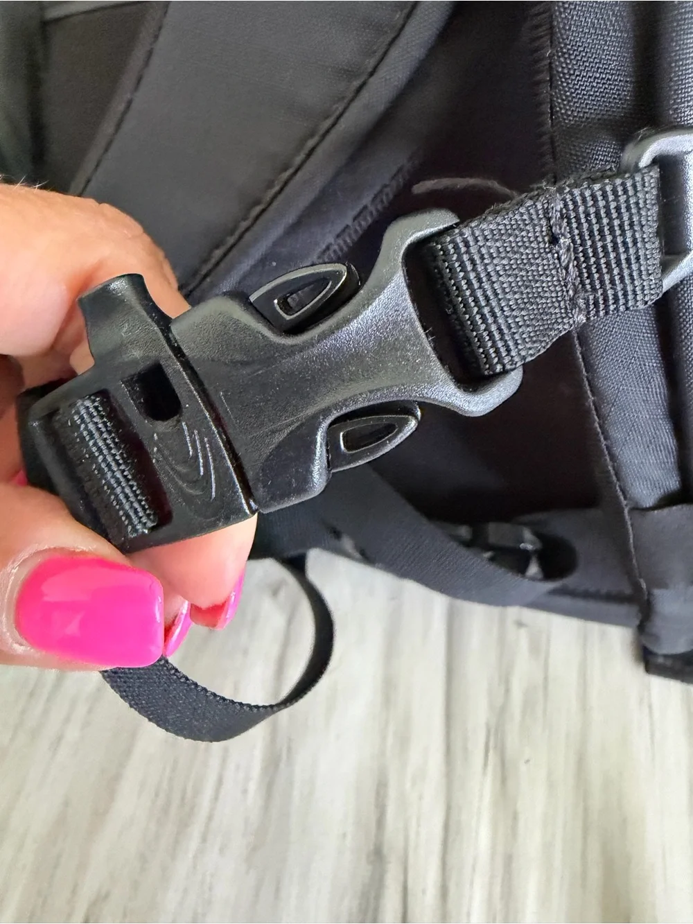 The North Face Black Backpack with Rose Gold Hardware